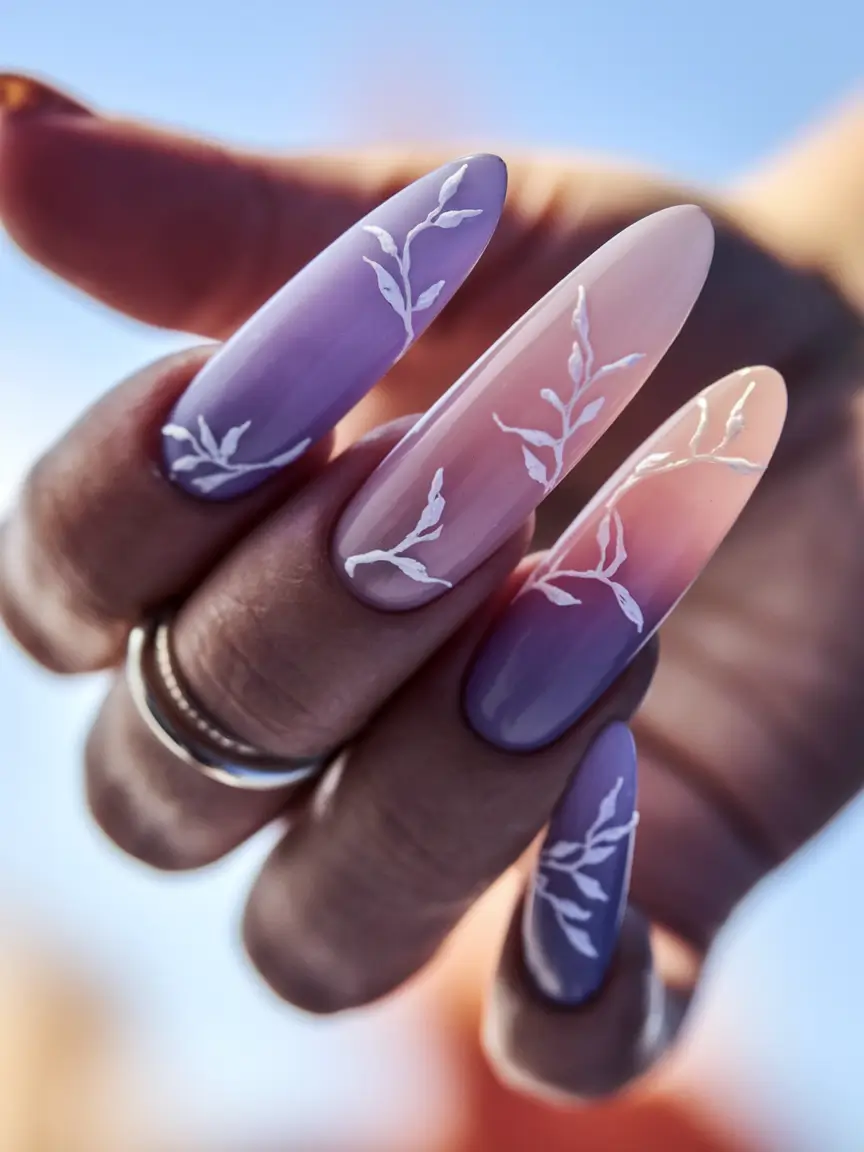 october nails colors Lavender Branch Art