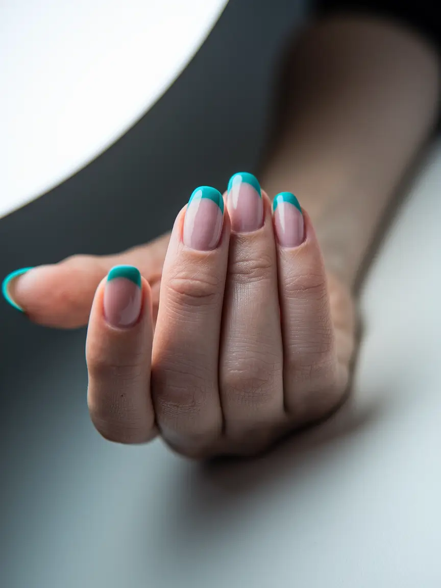october nails colors Modern French with a Twist