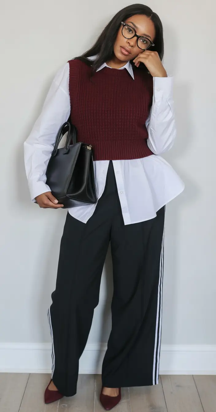 winter outfits blackgirl school Preppy Layers with a Twist