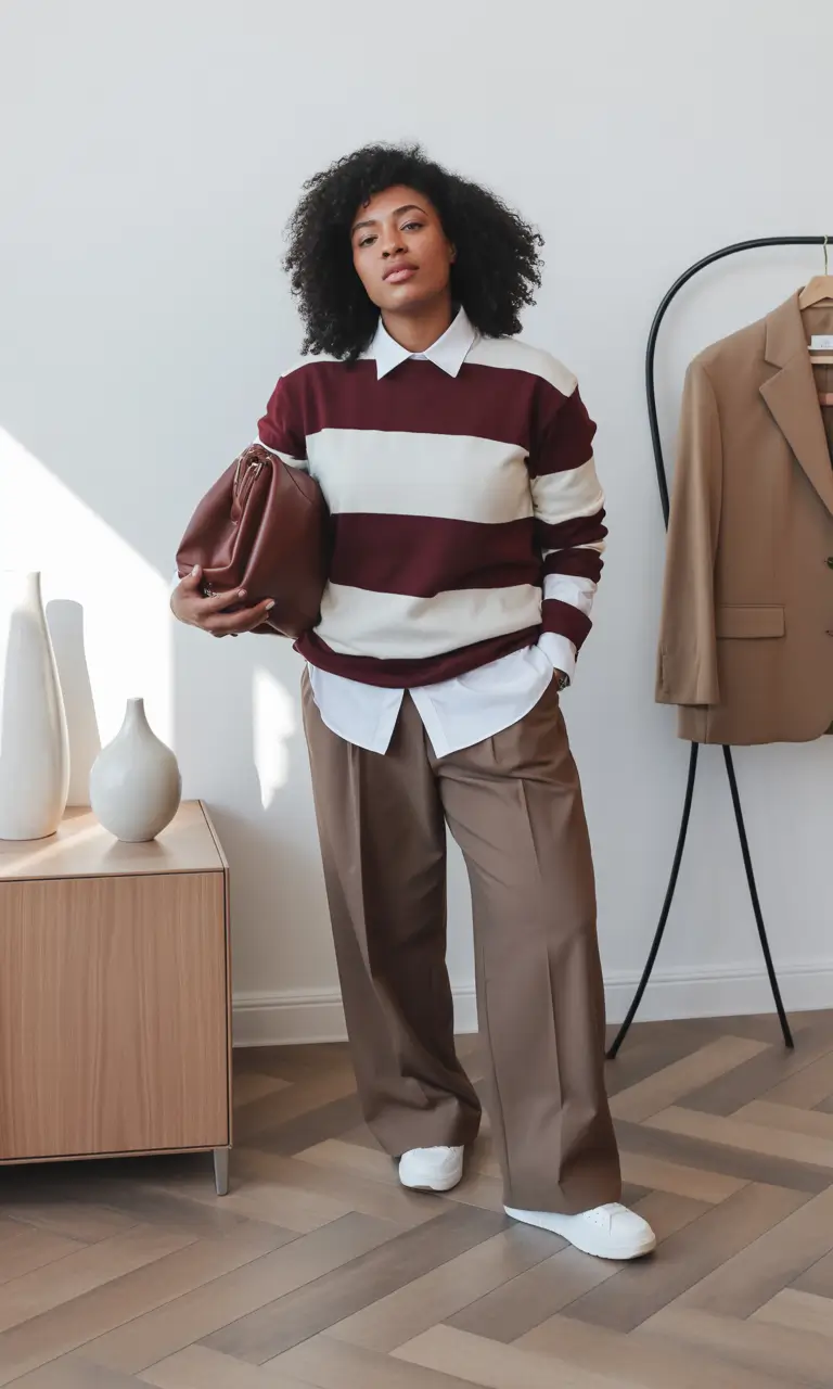 winter outfits blackgirl school Varsity Stripes with Relaxed Tailoring