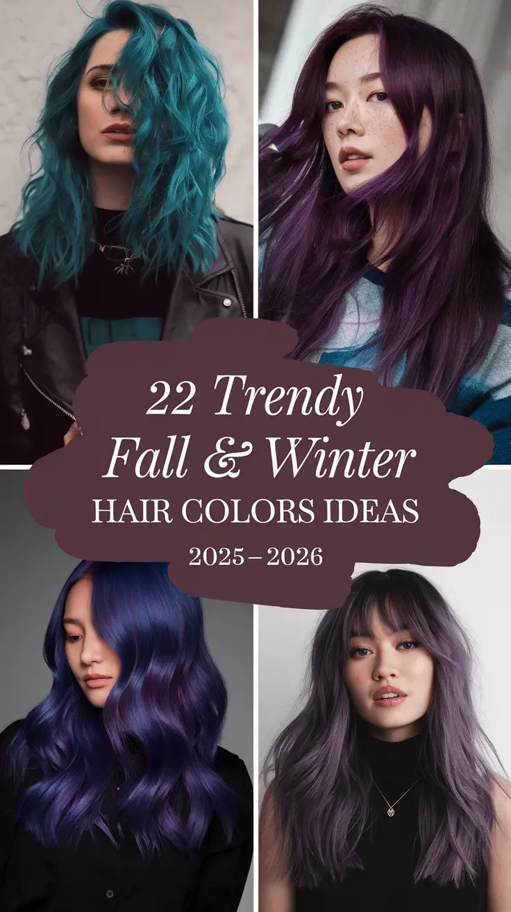 Trendy Fall & Winter Hair Colors Ideas 2025–2026: Fresh Looks for Every Style