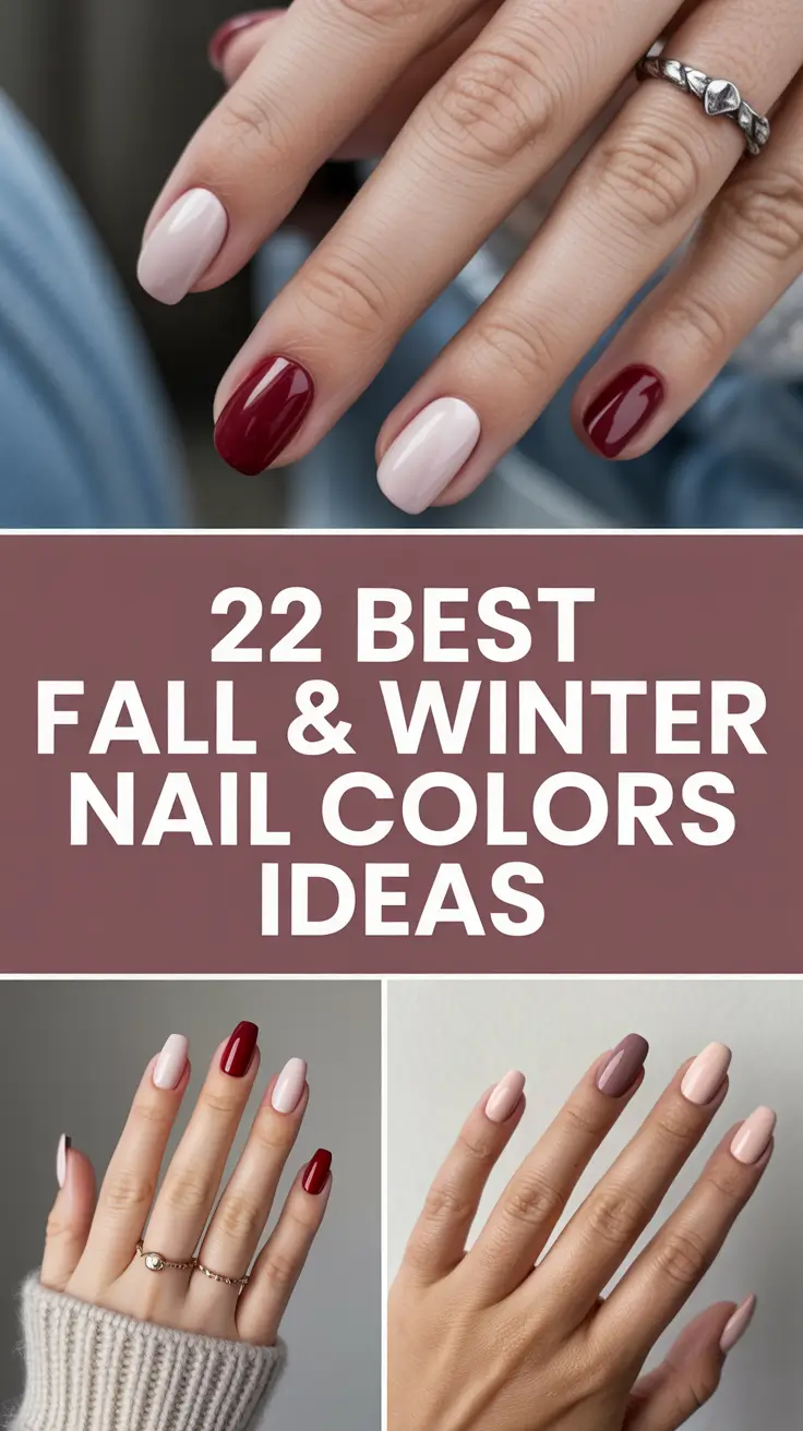 Best Fall & Winter Nail Colors Ideas 2025–2026: Chic and Solid Color Trends for Every Season