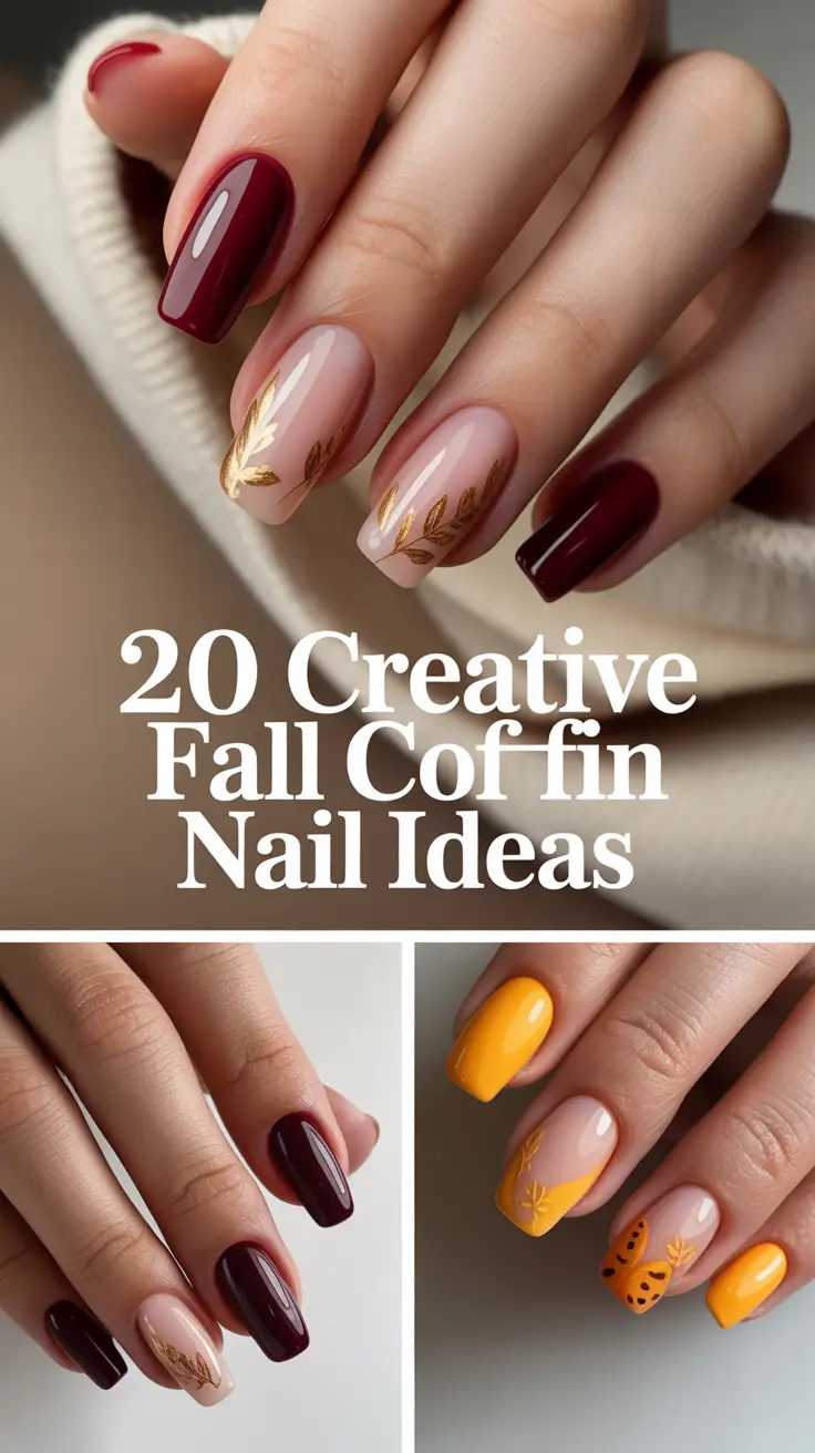 Creative Fall Coffin Nail Ideas 2025: Trendy Designs for Autumn Inspo