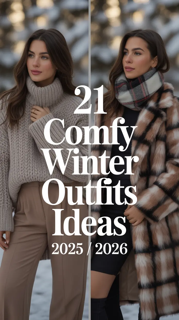 Comfy Winter Outfits Ideas 2025 / 2026 – Cozy & Classy Inspo for Lazy Days