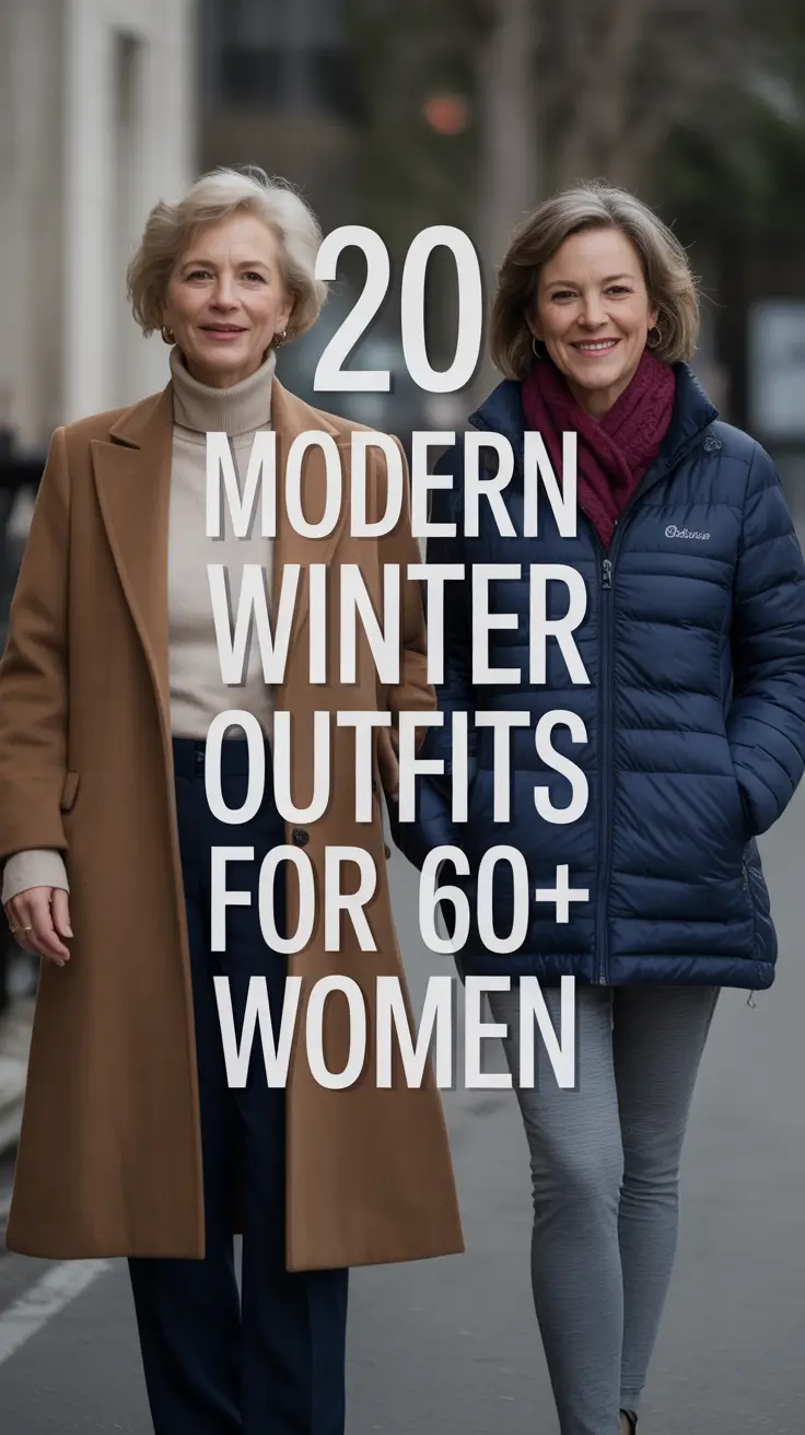 Modern Winter Outfits 2025 / 2026 for 60+ Women: Casual & Chic Style Ideas