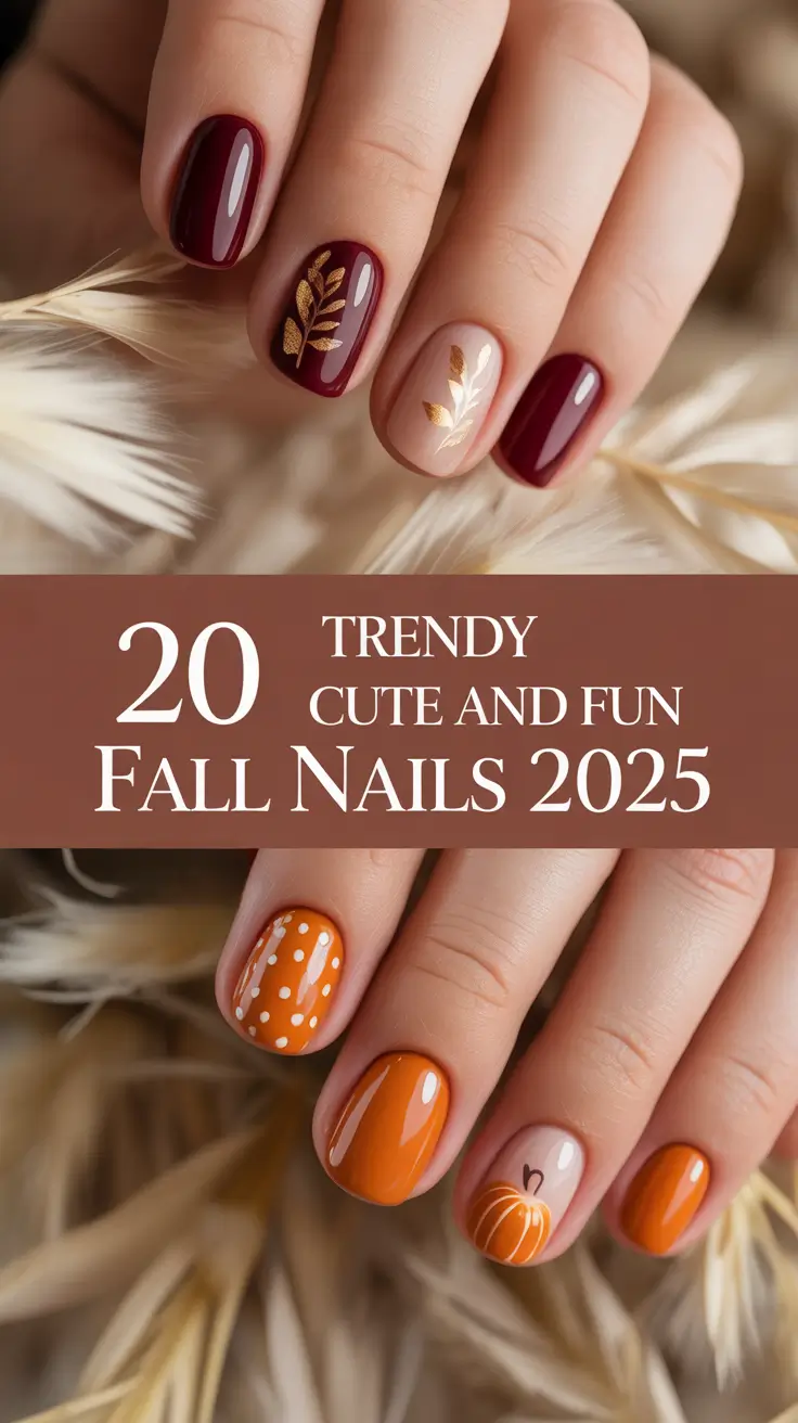 Trendy Cute and Fun Fall Nails 2025: Inspo Simple Designs and Ideas