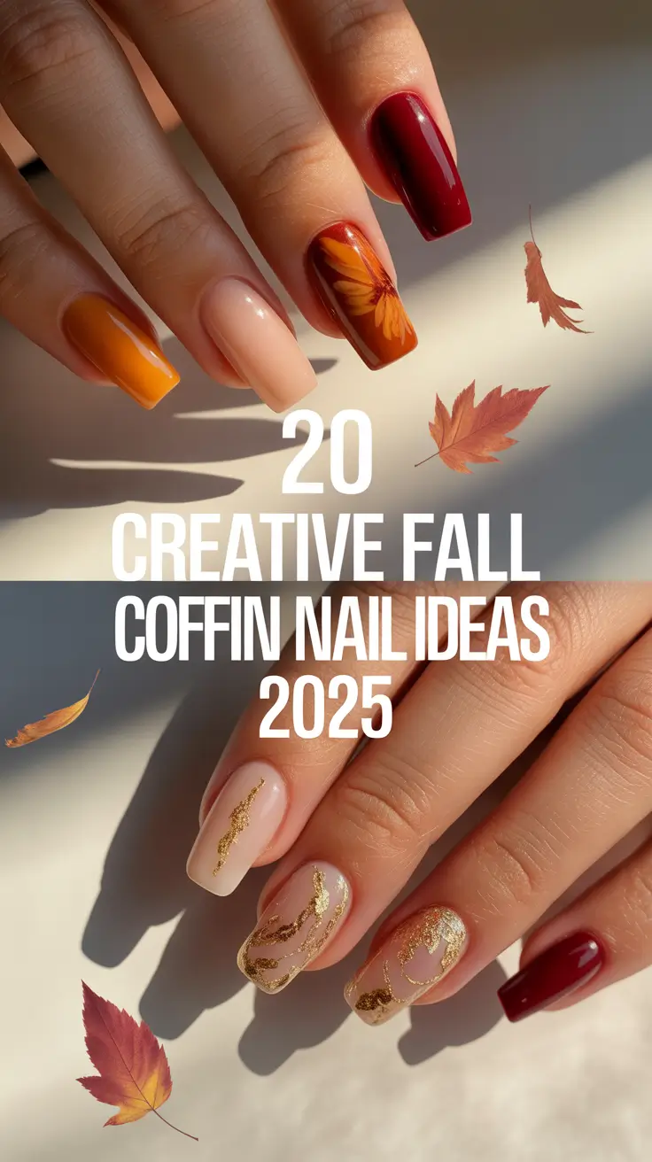 Creative Fall Coffin Nail Ideas 2025: Trendy Designs for Autumn Inspo