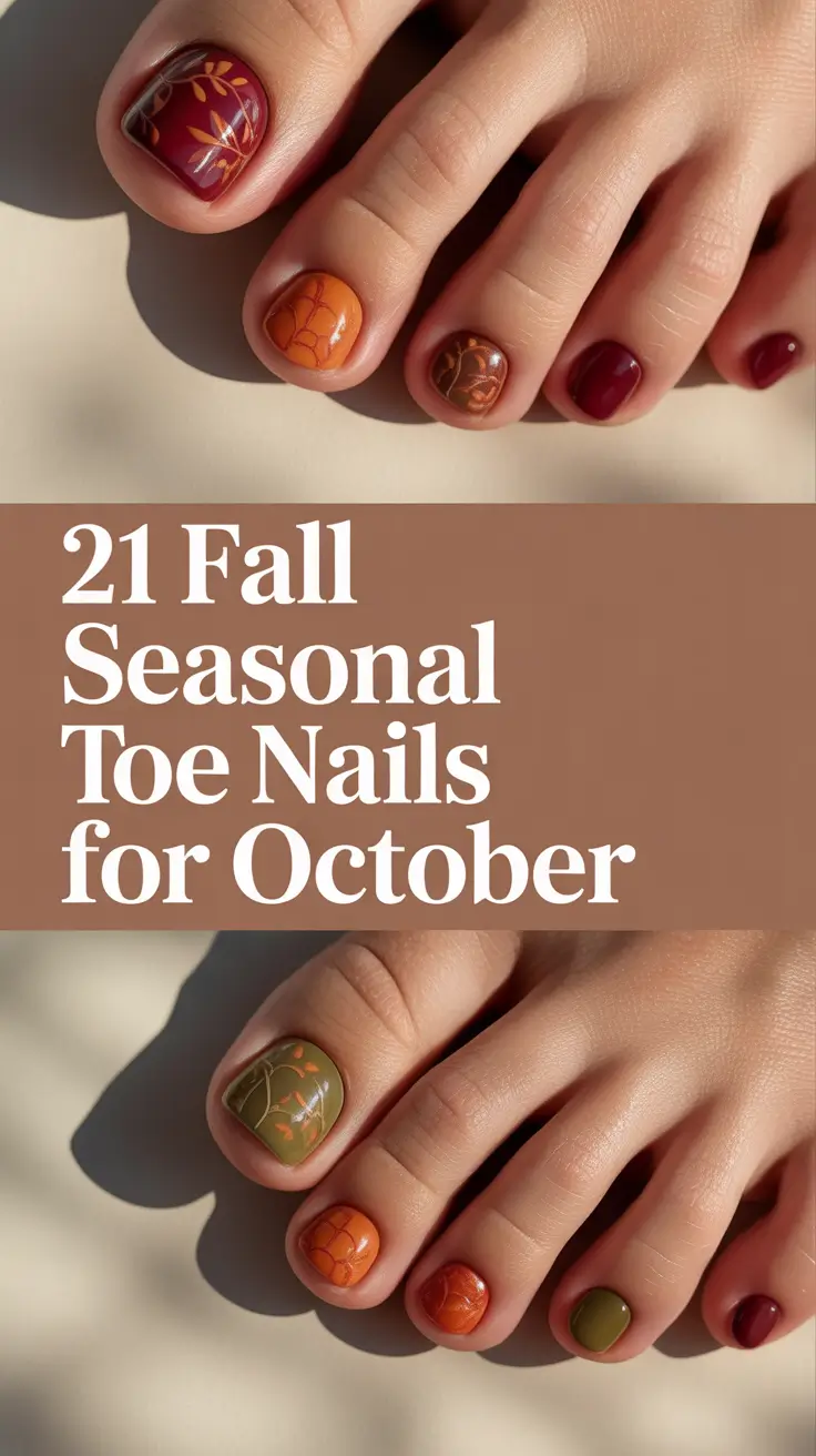 Fall Seasonal Toe Nails for October 2025: Trendy Designs and Fall Colors Inspiration