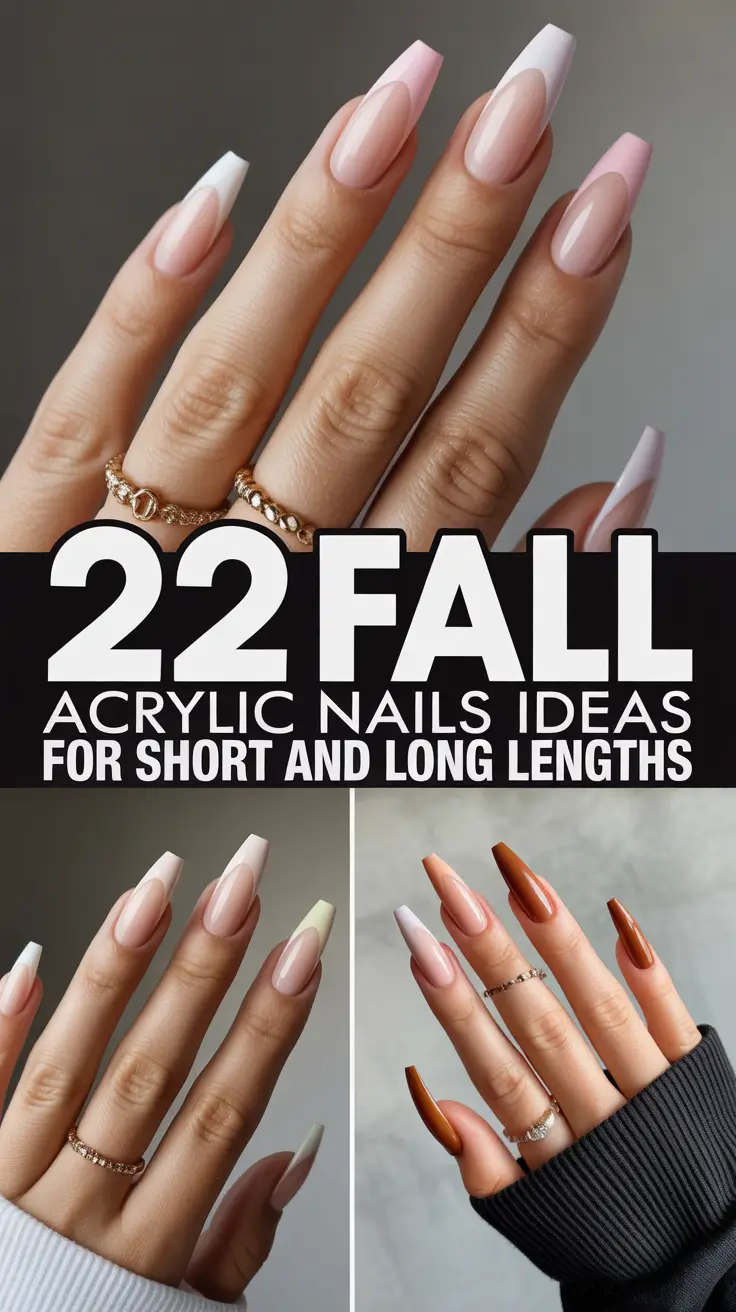 2025 Fall Acrylic Nails Ideas for Short and Long Lengths – Trendy Designs for Autumn