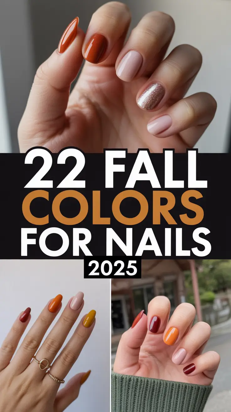 Fall Colors for Nails 2025: Pretty & Popular Autumn Designs