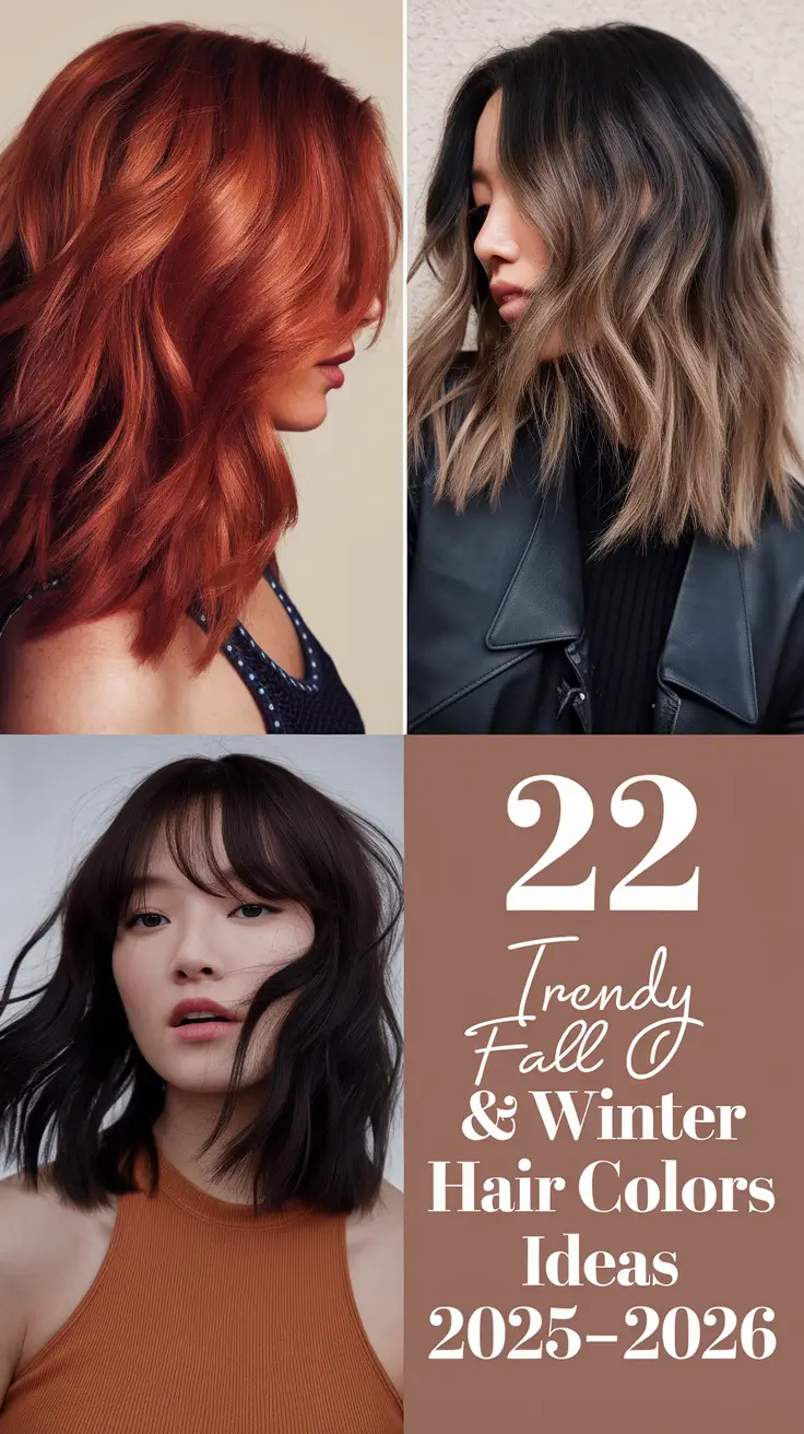 Trendy Fall & Winter Hair Colors Ideas 2025–2026: Fresh Looks for Every Style