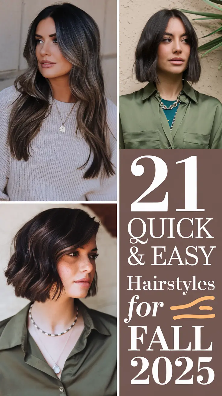 Quick & Easy Hairstyles for Fall 2025: Cute Looks for Long, Medium, and Short Hair