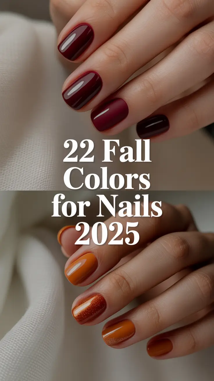 Fall Colors for Nails 2025: Pretty & Popular Autumn Designs