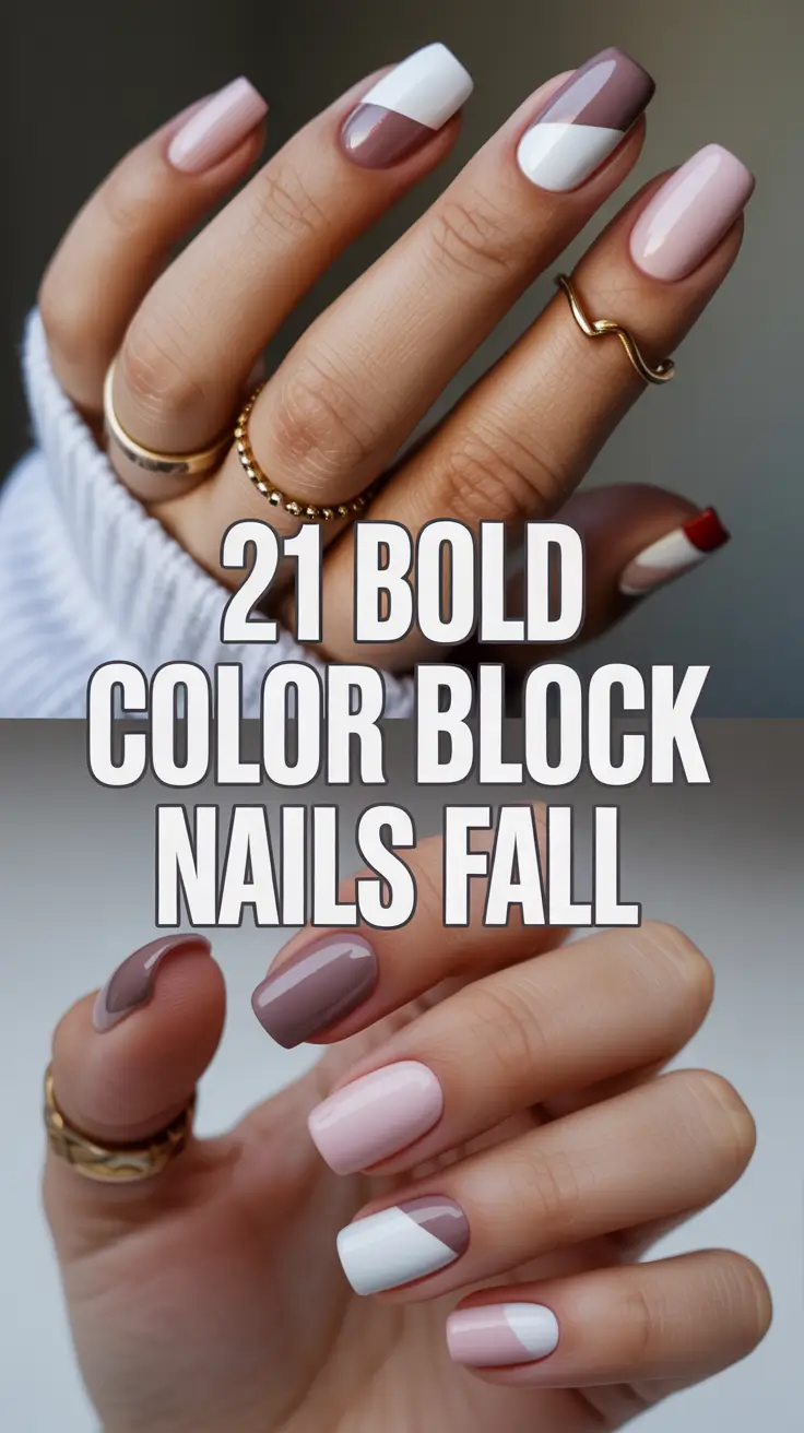 Bold Color Block Nails Fall 2025 – Fresh Autumn Gel Designs & Inspo