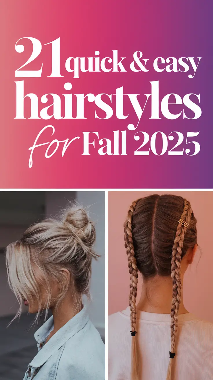 Quick & Easy Hairstyles for Fall 2025: Cute Looks for Long, Medium, and Short Hair