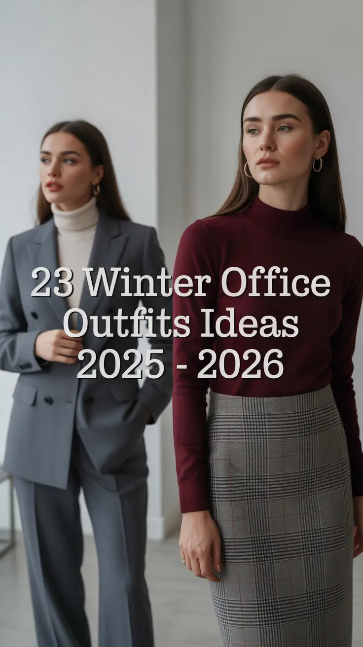 Winter Office Outfits Ideas 2025 - 2026: Classy, Chic & Cozy Looks for Women