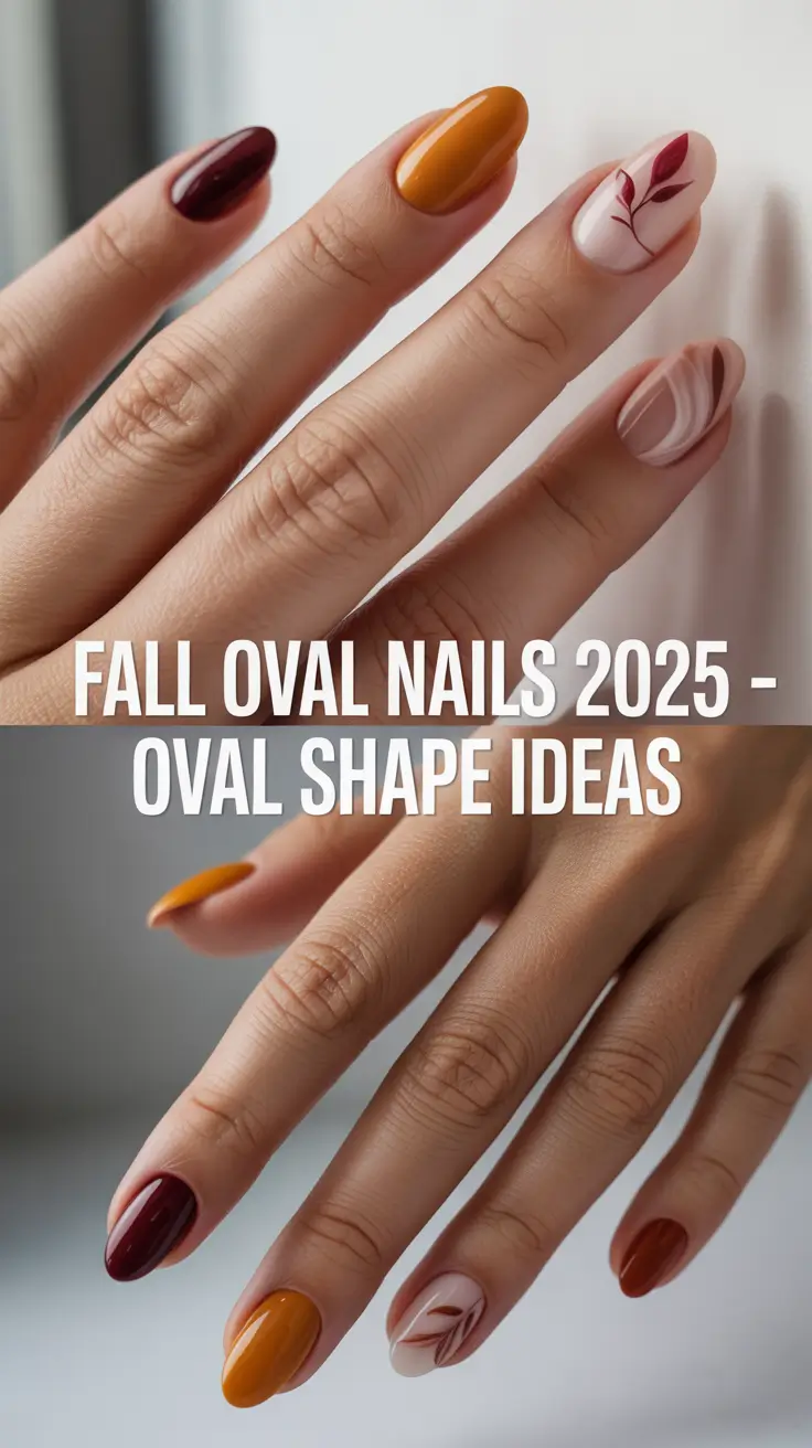 Fall Oval Nails 2025 - Oval Shape Ideas for Every Style and Season