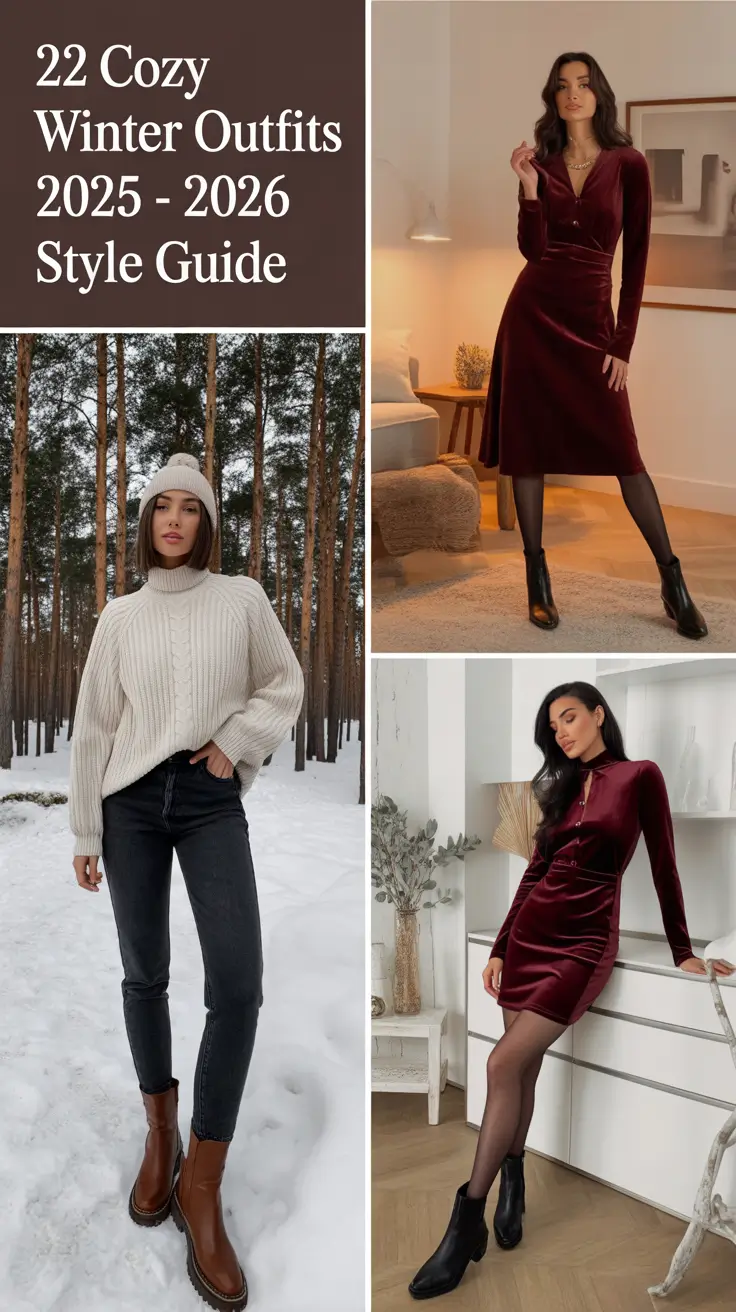 Cozy Winter Outfits 2025 – 2026 Style Guide: Cute & Comfy Ideas with Coats