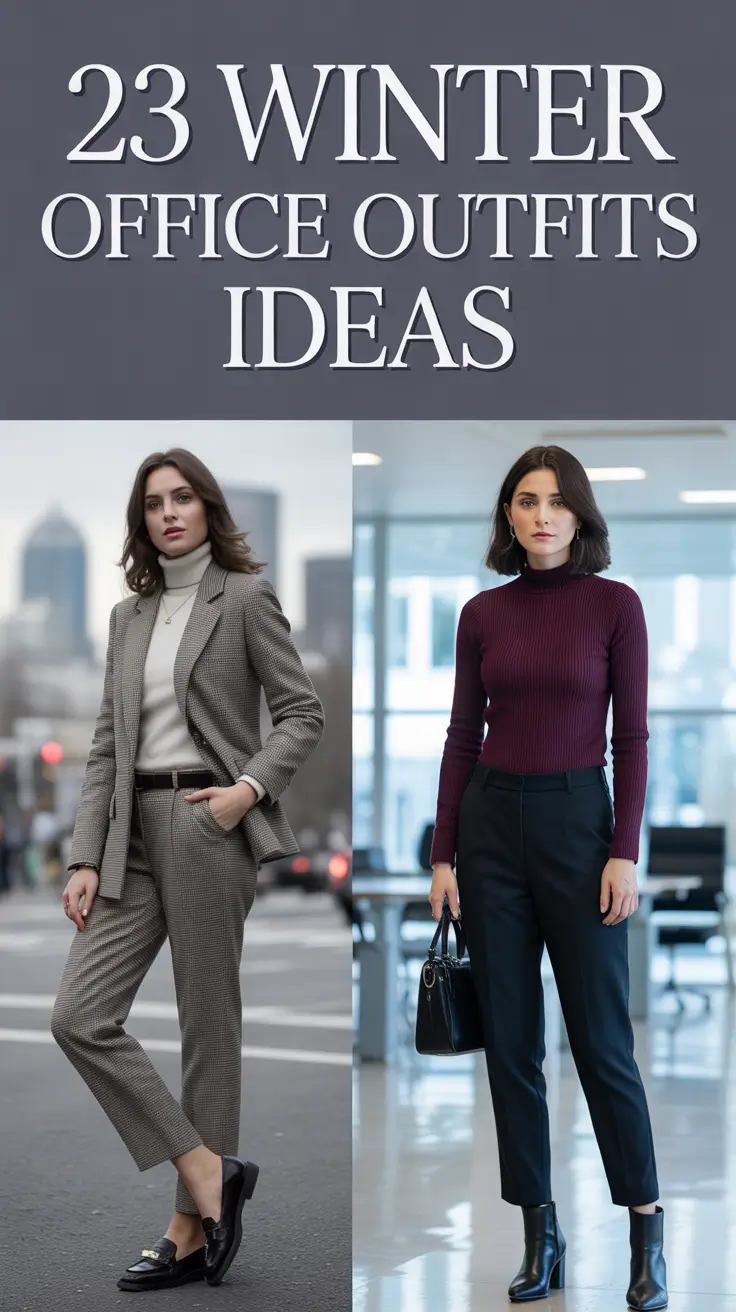 Winter Office Outfits Ideas 2025 - 2026: Classy, Chic & Cozy Looks for Women