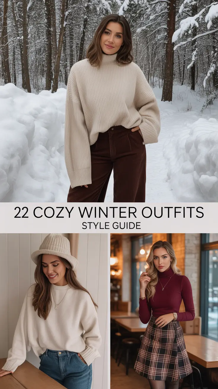 Cozy Winter Outfits 2025 – 2026 Style Guide: Cute & Comfy Ideas with Coats