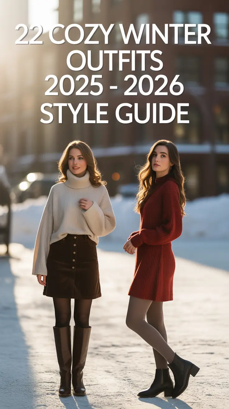 Cozy Winter Outfits 2025 – 2026 Style Guide: Cute & Comfy Ideas with Coats