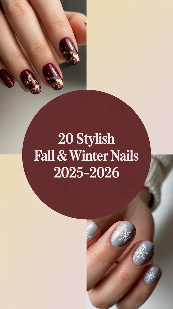 Stylish Fall & Winter Nails 2025–2026: Fresh Ideas, Colors & Inspo