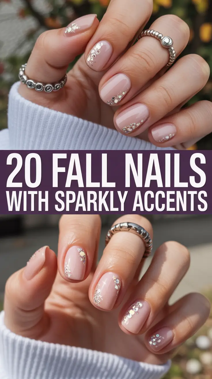 2025 Fall Nails with Sparkly Accents: Trendy Designs, Colors & Inspo