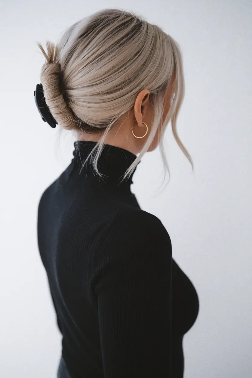 Quick & Easy Hairstyles for Fall 2025 Chic French Twist with Claw Clip