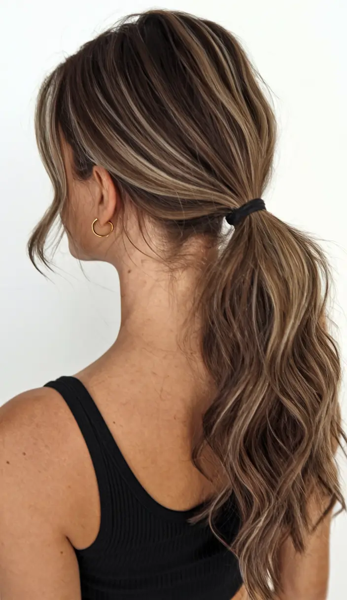 Quick & Easy Hairstyles for Fall 2025 Soft Wavy Ponytail