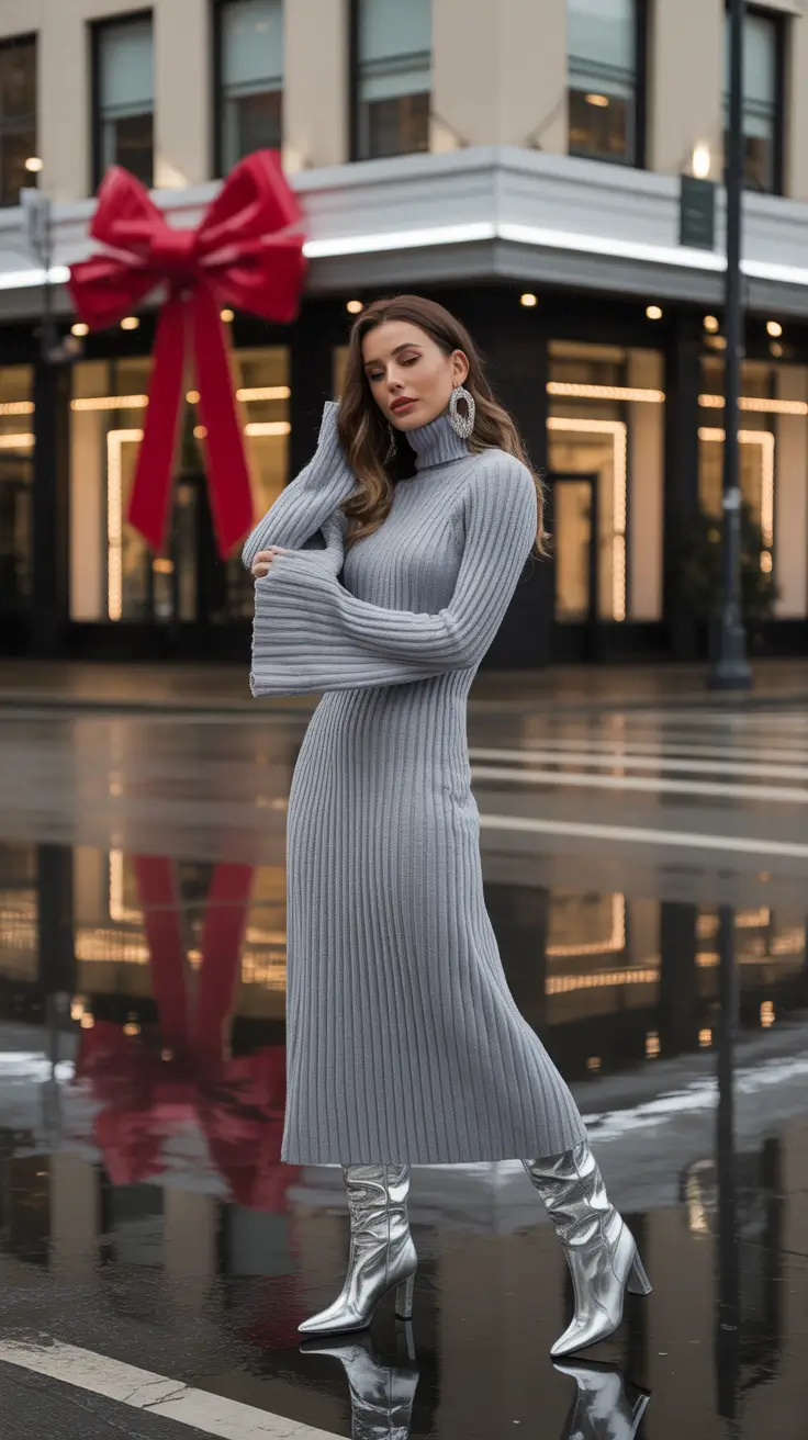 Stylish Birthday Outfits Winter 2025-2026 Shimmering Silver Statement