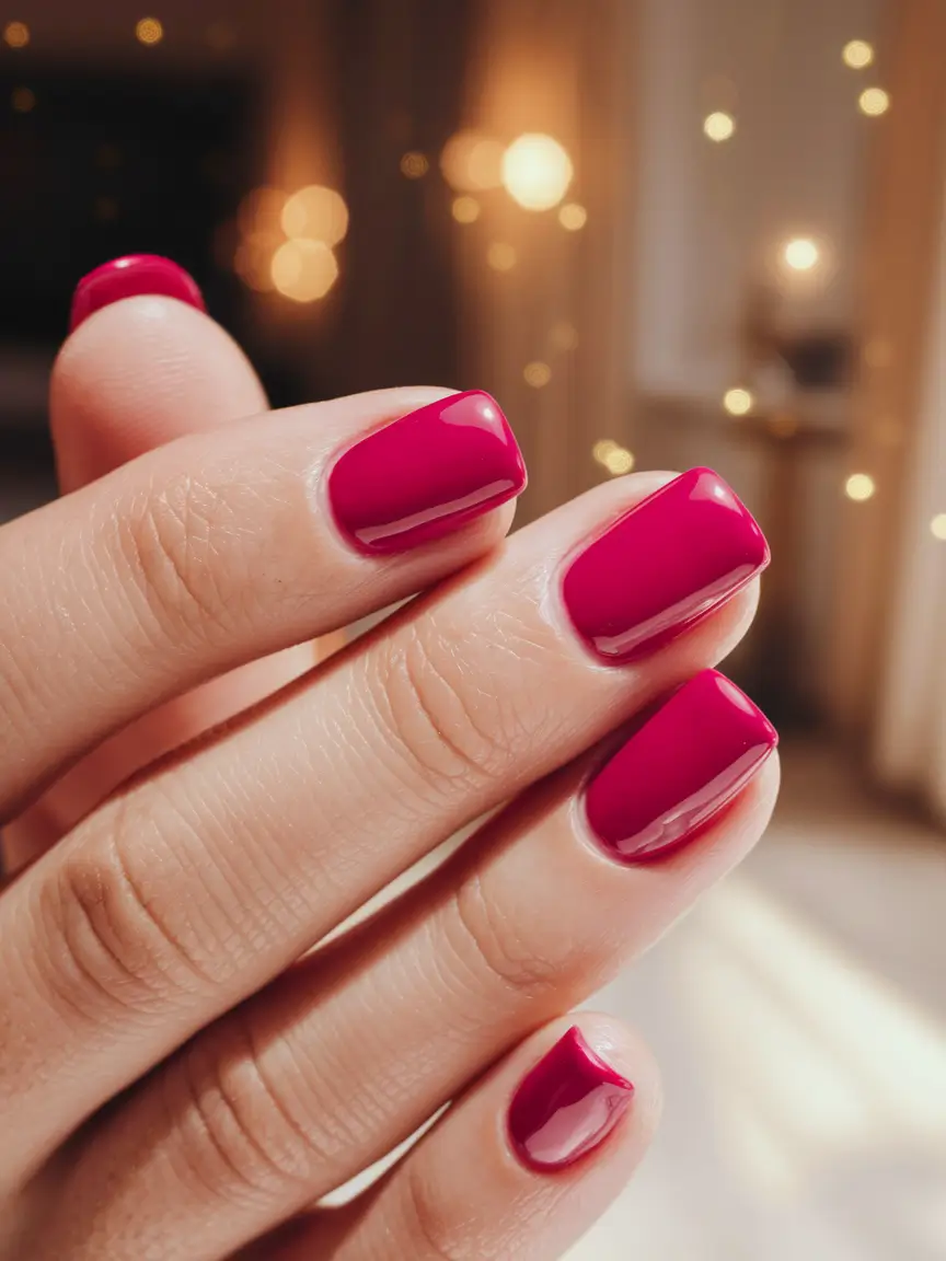 Trendy Cute and Fun Fall Nails 2025 Vibrant Berry Charm