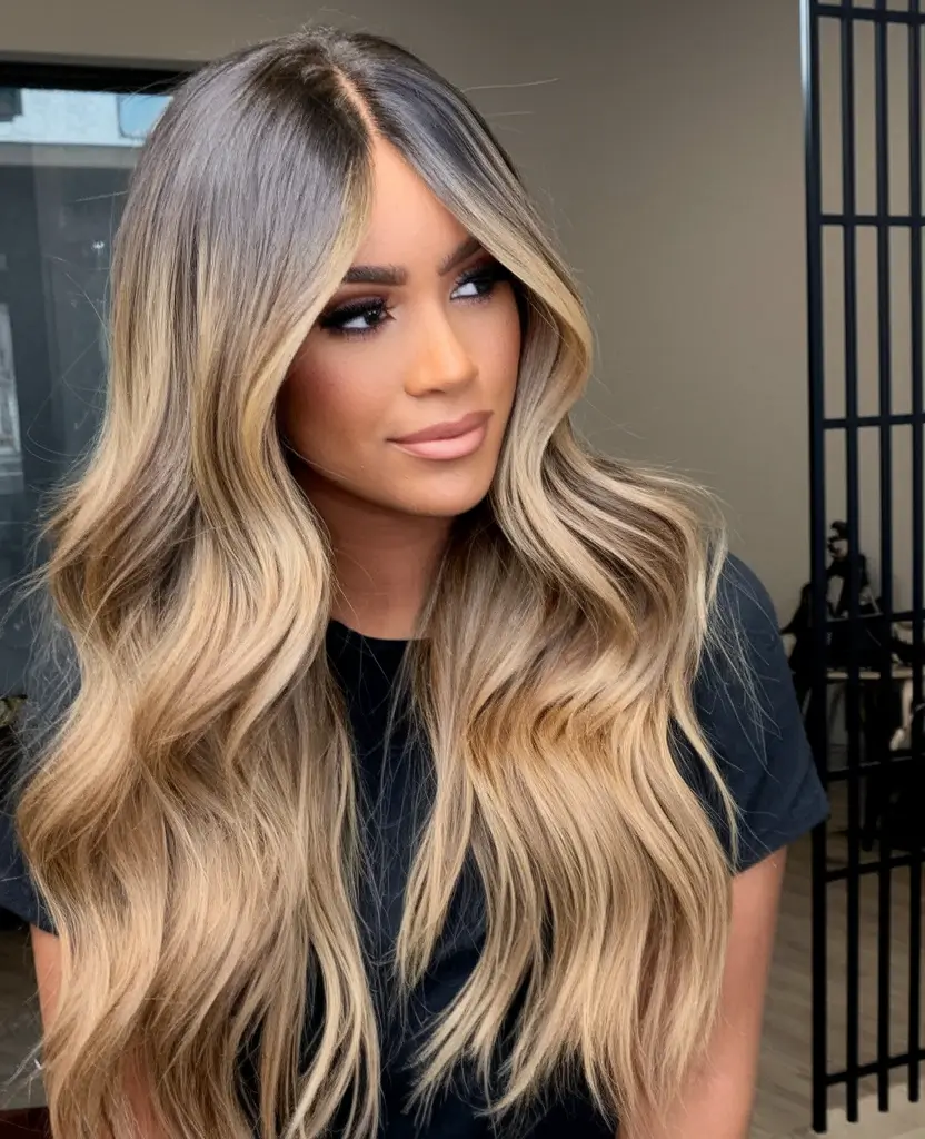 Ideas Golden Blonde Ombre Waves