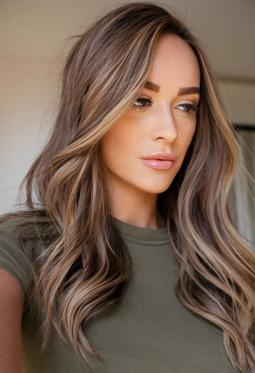 Ideas Golden Honey Ribbons on Ash Brown