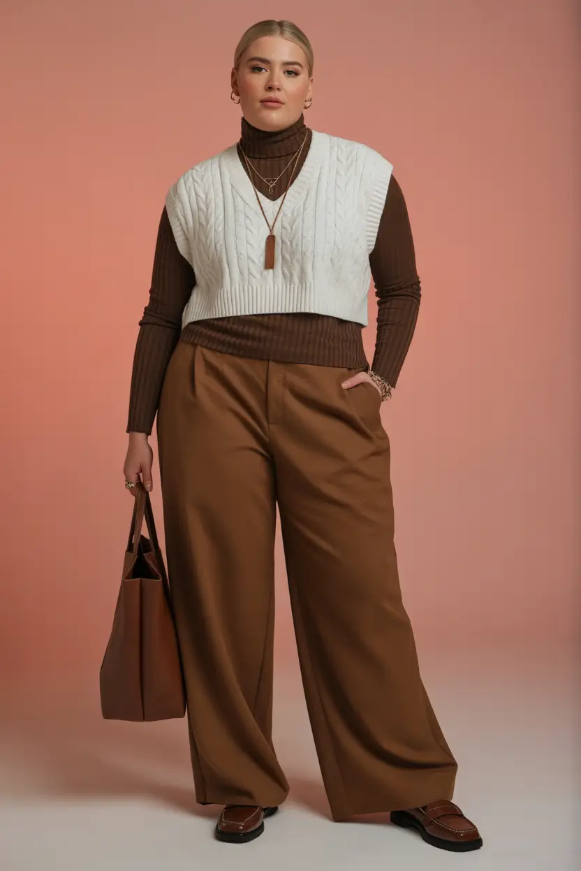 plus size winter outfits 2025 Warm Tones, Modern Balance