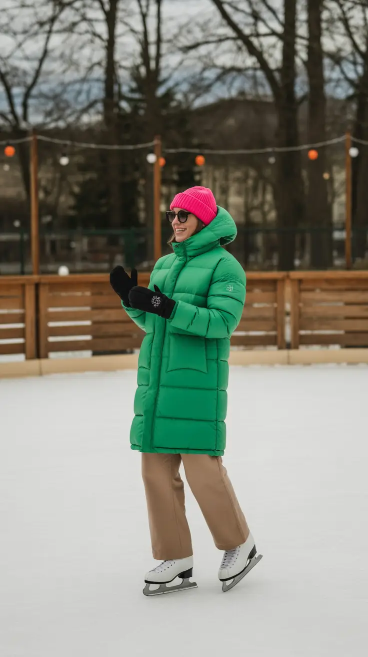 winter fits baddie Sporty Glow on Ice