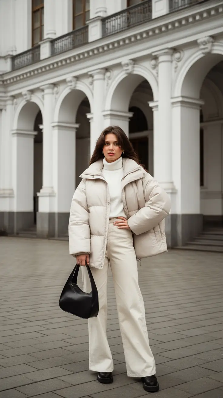winter fits streetwear Monochrome Winter Whites