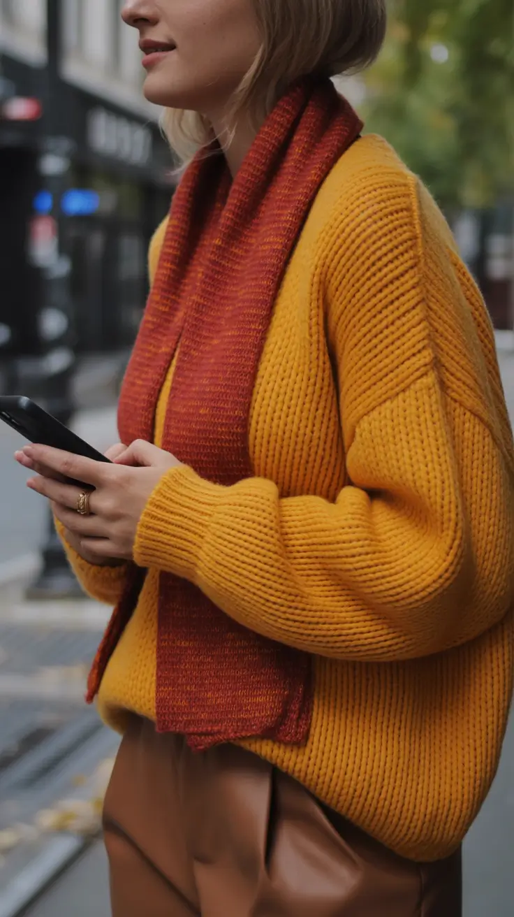 winter fits aesthetic Warm Knits with Autumn Spice
