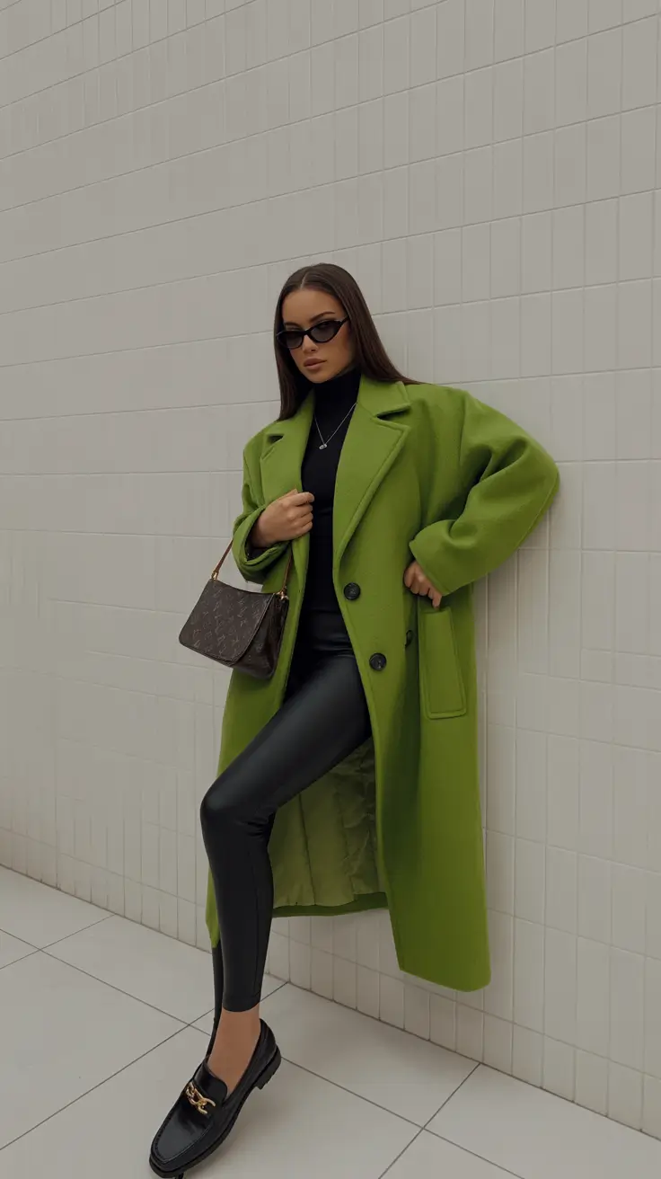 winter fits ideas Sharp in Lime Green