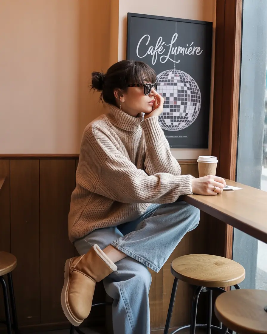 uggs outfit winter Cozy Knit and Relaxed Denim