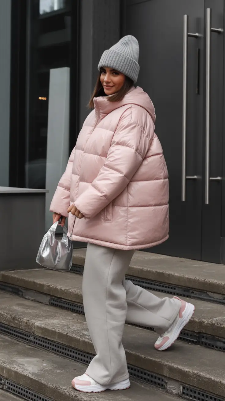 trendy winter outfits 2025 women Soft Pastels Meet Street Comfort