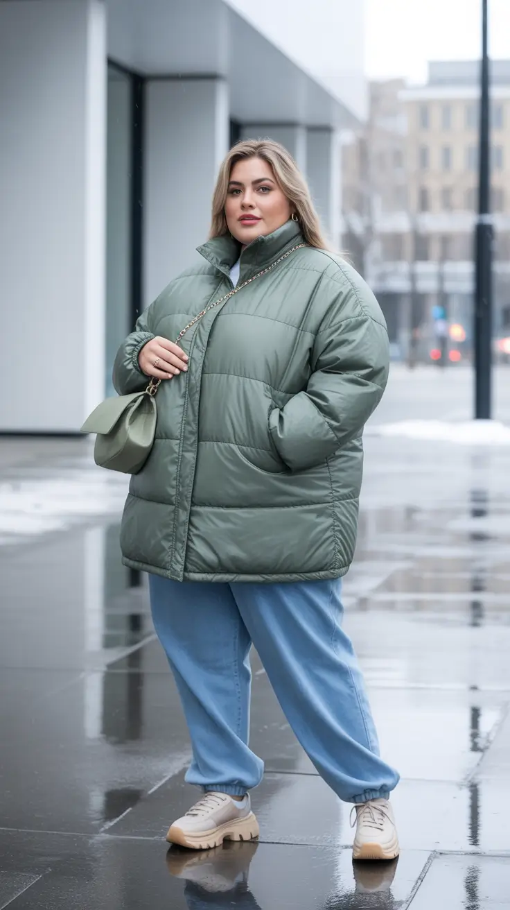 Winter Capsule Wardrobe Plus Size 2025-2026 Streetwear Puffer