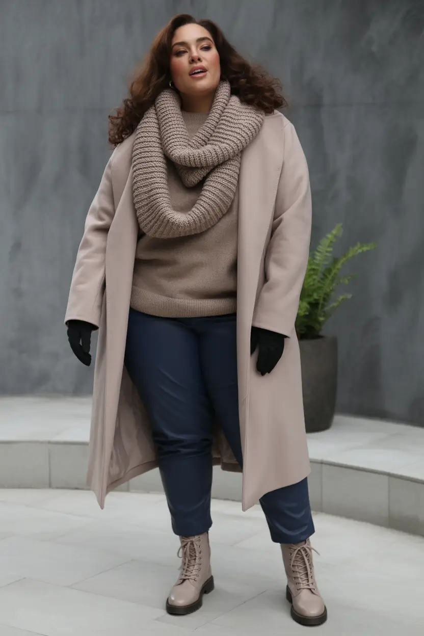 curvy winter outfits plus size Effortless Trench Coat Energy