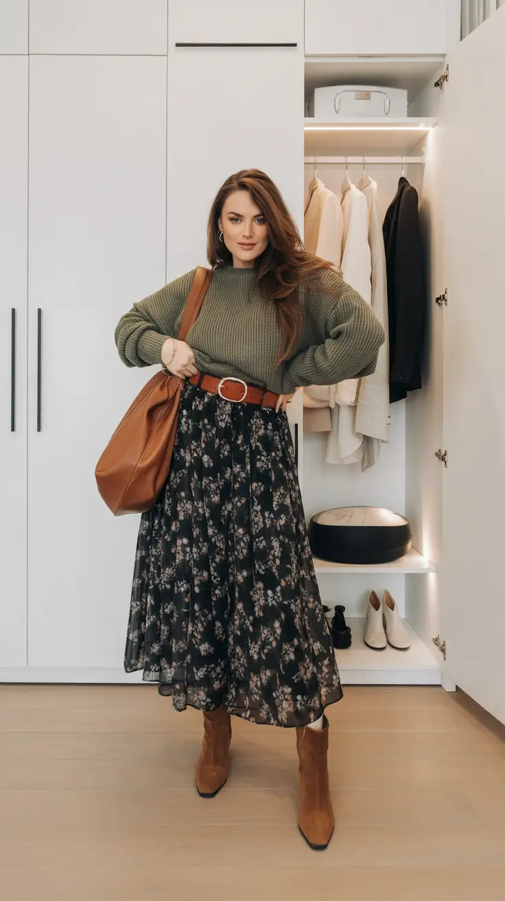 curvy winter outfits plus size Chic in Plaid Draping