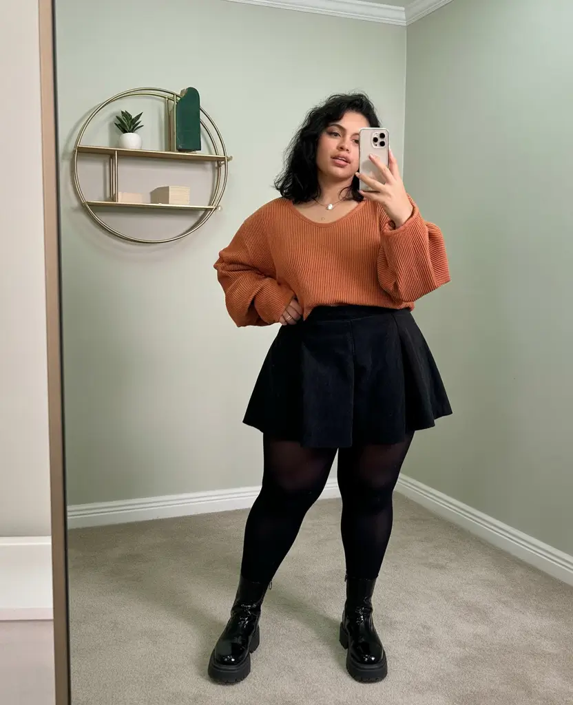 curvy winter outfits plus size Sporty All-Black Monochrome