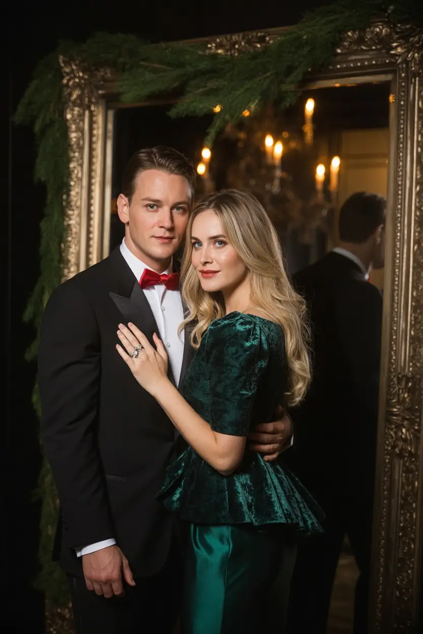 Winter Family Outfits for Photos 2025 2026 Emerald Romance with Formal Flair