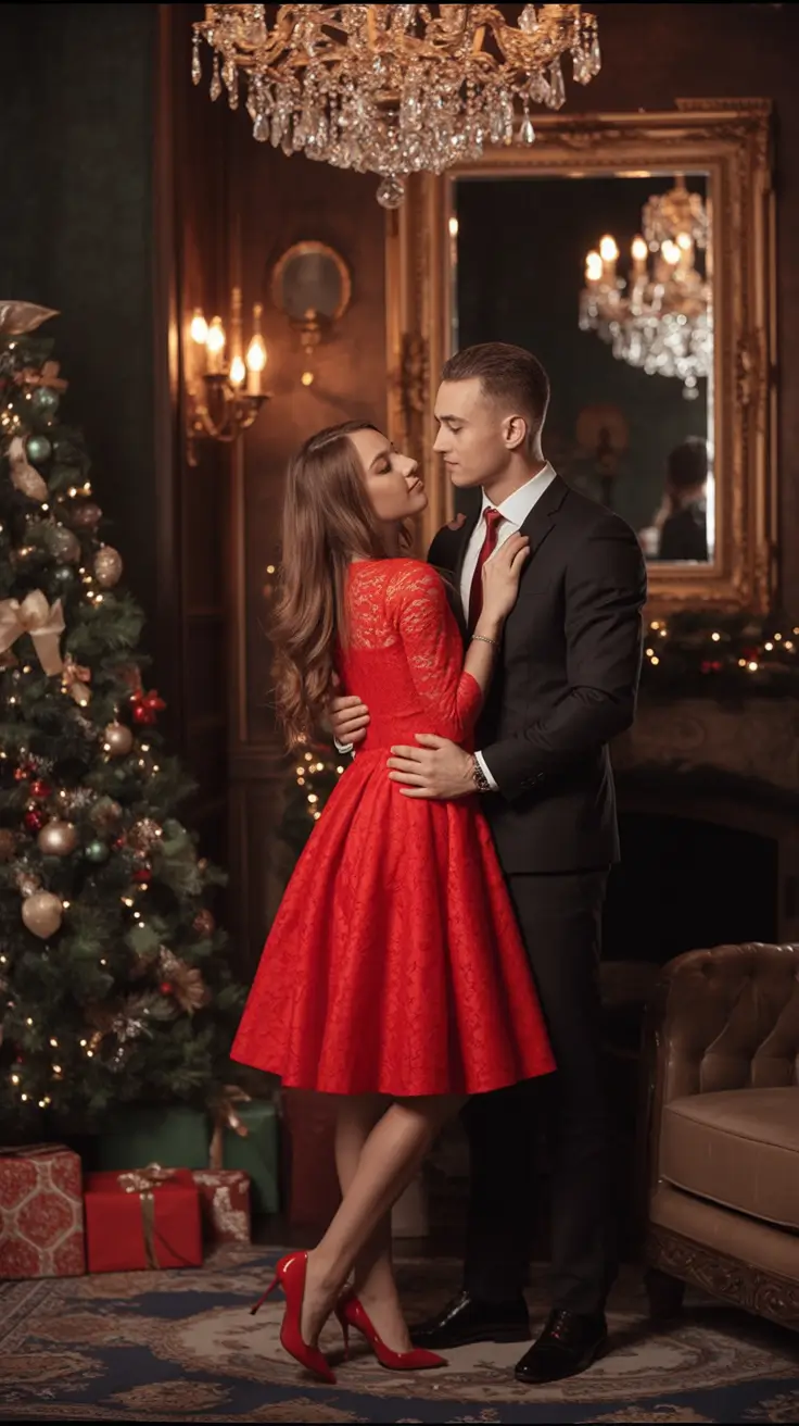 Winter Family Outfits for Photos 2025 2026 Timeless Red Elegance