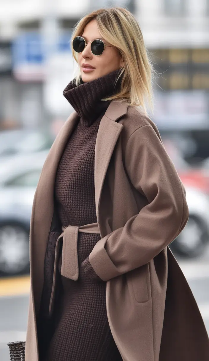 winter fashion outfits classy Chocolate Tones in Cozy Textures
