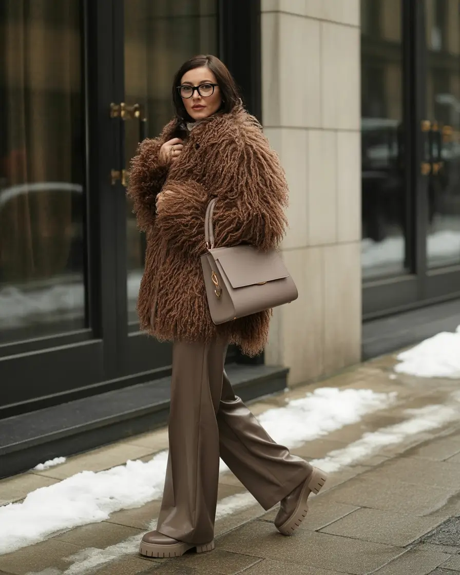 winter outfits aesthetic classy Textured Monochrome Luxe