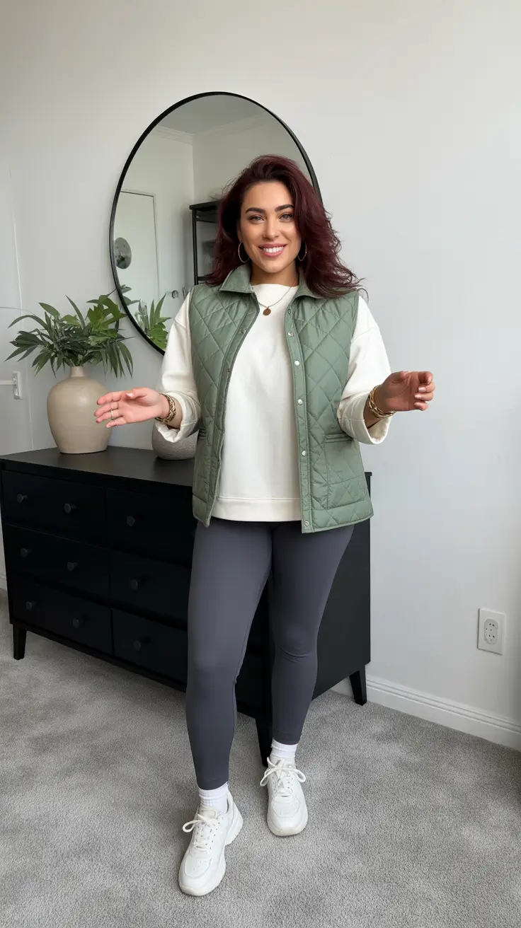 winter outfits aesthetic casual Sporty Quilted Layers