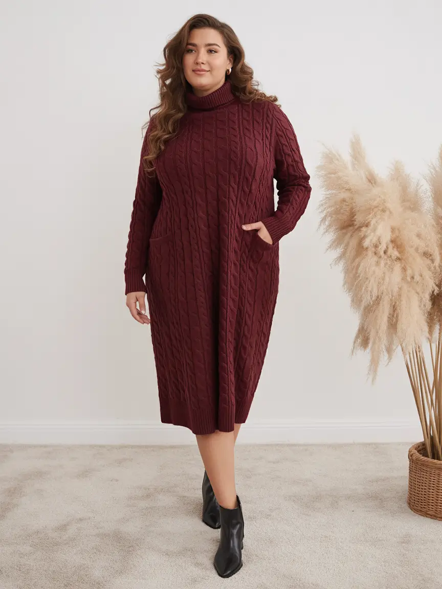winter outfits aesthetic classy Knit Dress Confidence